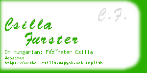 csilla furster business card